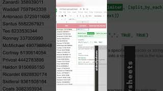How to separate cell data in Google Sheets! (the Split Formula) #spreadsheets