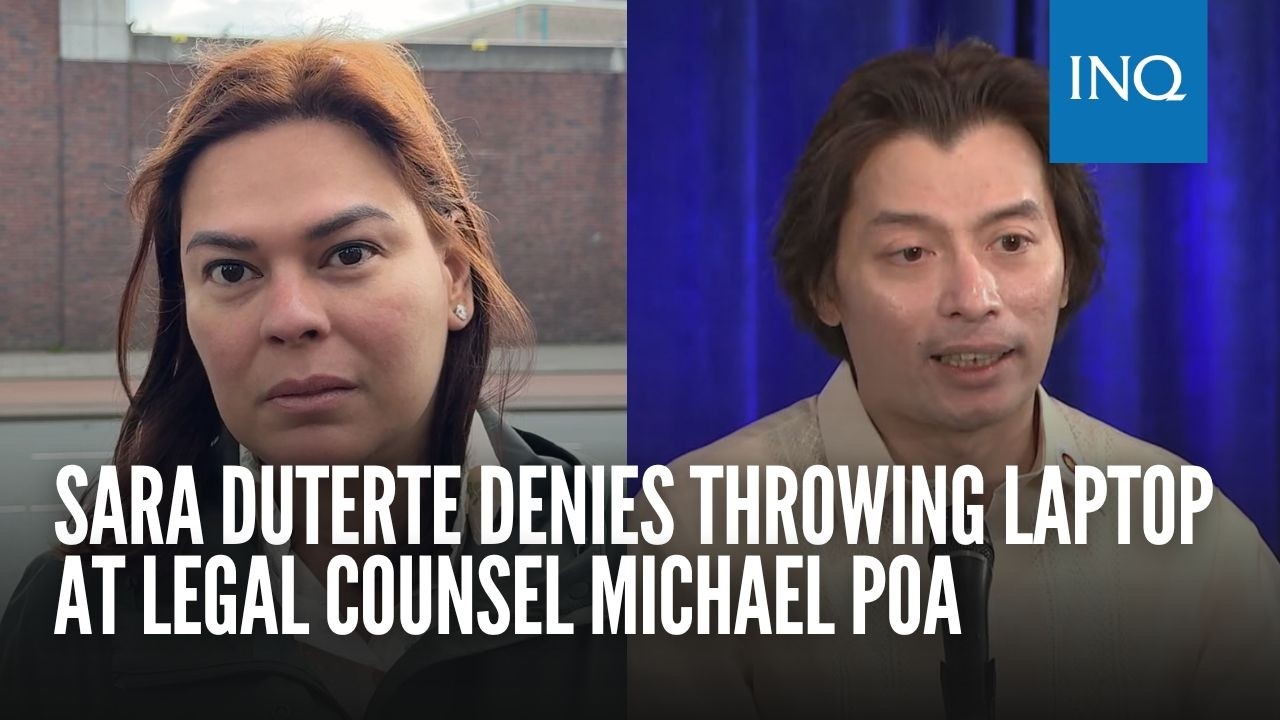 Sara Duterte denies throwing laptop at legal counsel Michael Poa