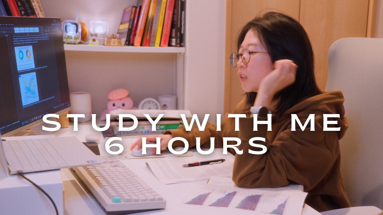 let's study for 6 hours today・rain sounds ☔・background noise・pomodoro 50-10 ⏲️