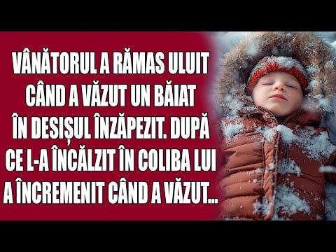 Vânătorul a rămas uluit când a văzut un băiat în desișul înzăpezit. După ce l-a încălzit în coliba..