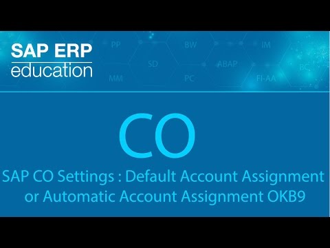 SAP CO Settings : Default Account Assignment KA02  or Automatic Account Assignment OKB9