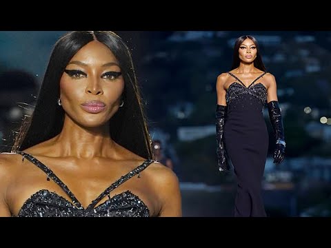 Naomi Campbell and Mariacarla Boscono walk Versace runway