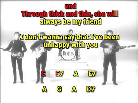Another girl Beatles mizo vocals no lead guitar lyrics chords cover