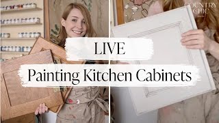 Live: Prepping &amp; Painting Kitchen Cabinet Demo