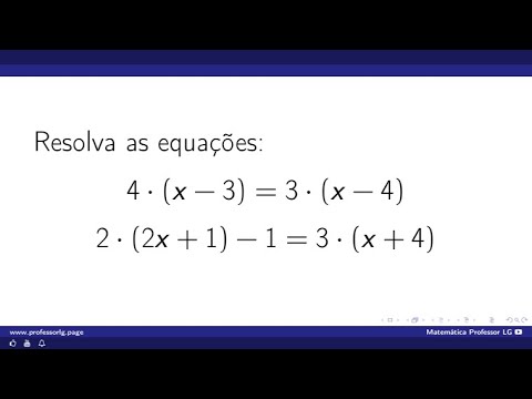⭕ 2 Equações do Primeiro Grau