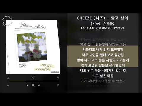 CHEEZE (치즈) - 알고 싶어 (Prod. 슈가볼) [소년 소녀 연애하다 OST Part 2] / 가사 Audio Lyrics