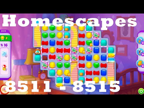Homescapes Level 8511 - 8515 HD Walkthrough | 3 - match game | gameplay | android | ios | pc | app