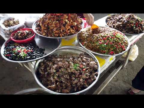 Busy Market At Kien Svay - Village Food Show At Kandal Market