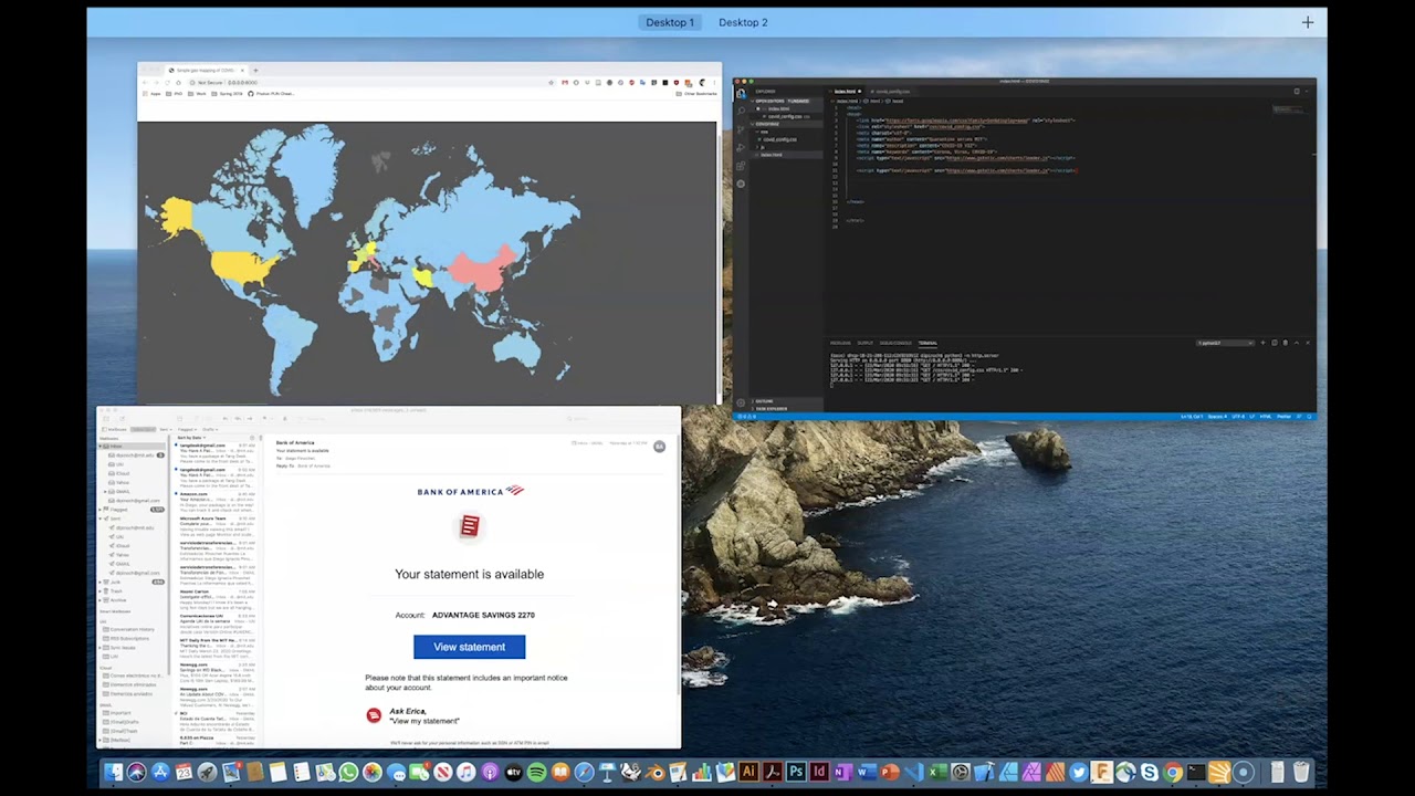 Quarantine series -  COVID 19 Data visualization using Javascript and google charts