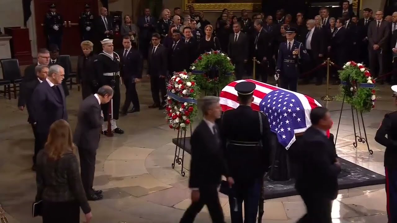 During Jimmy Carter funeral procession, members of Congress pay their respects at US Capitol rotunda