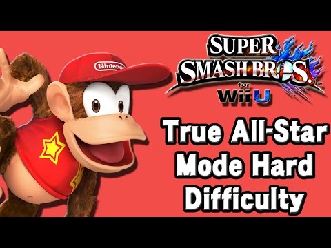 Super Smash Bros. For Wii U (True All-Star Mode Hard Difficulty | Diddy Kong) 60fps