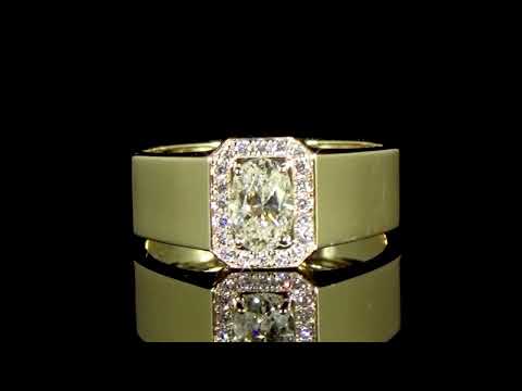 Men's 14k Yellow Gold 1.01ct Diamond Ring
