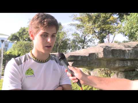 IFSC Climbing World Cup Wujiang 2014 - Interview with Domen Skofic