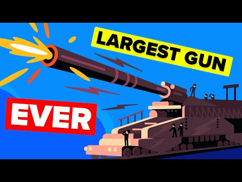 1,350 Ton Gun - Largest Artillery Gun Ever