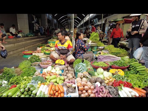 Khmer Market Food Compilation & People Lifestyle - Food Market Scenes in Phnom Penh City
