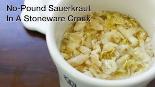 No Pound Sauerkraut In A Stoneware Crock