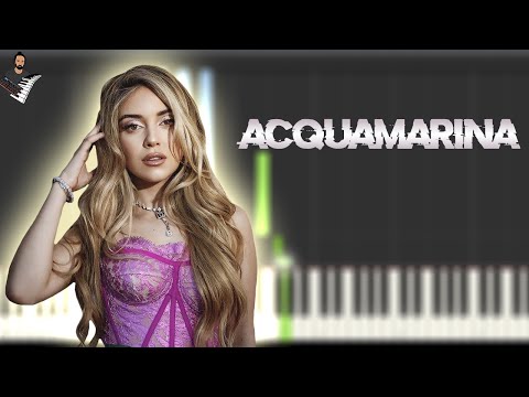 Ana Mena, Guè – Acquamarina | Instrumental Piano Tutorial / Partitura / Karaoke / MIDI