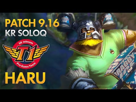 SKT T1 Haru - Olaf Jungle - KDA 17/3/2