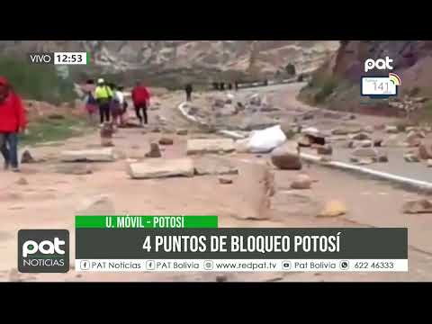 Potosí registra cuatro puntos de bloqueo en carreteras