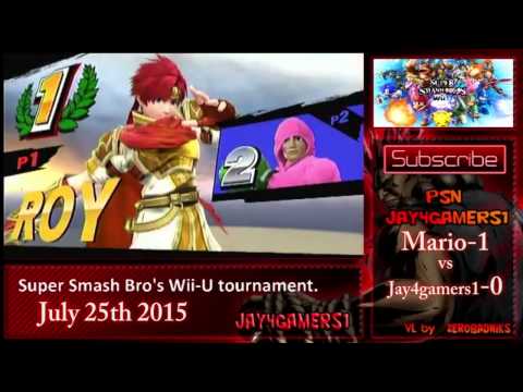 SSB Wii-U Tournament Losers R2 m : Mario (Roy) Vs Jay4gamers1 (Little Mac)