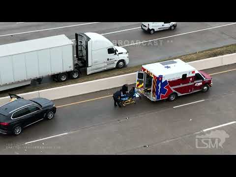 1-30-2023 Dallas TX, Ice Storm - Freezing rain sends cars sliding - Accidents - Drone