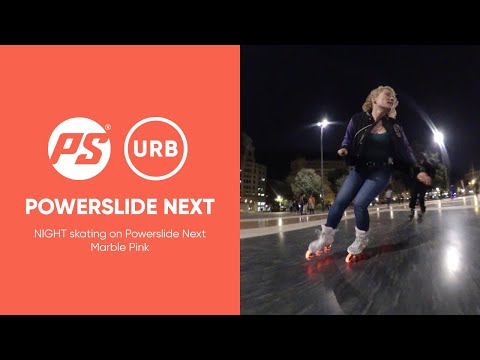 NIGHT skating on Powerslide Next Marble Pink