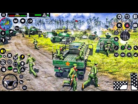 Army Truck Transport Offroad Simulator - US Cargo Vehicle Driving Mountain 3D - Android Gameplay