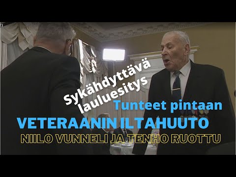 Veteraanin iltahuuto. Sotaveteraanit Niilo Vunneli ja Tenho Ruottu esittävät. 6.12.2023.