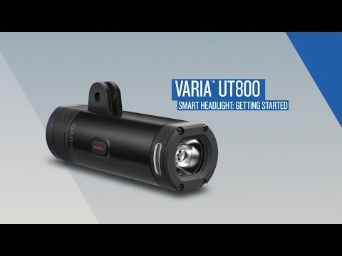 Garmin Varia UT800 Smart priekinis dviračio žibintas kartu su laikikliu prie šalmo video