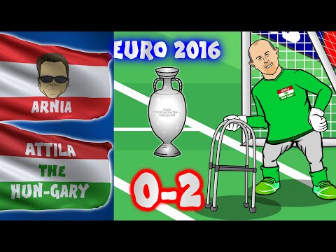 Austria vs Hungary 0-2 (Euro 2016 Cartoon Goals and Highlights Szalai Stieber)
