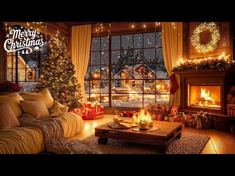 Relaxing Christmas Music with Fireplace Ambience🎄Merry Christmas 2026🎅Top Christmas Songs Playlist