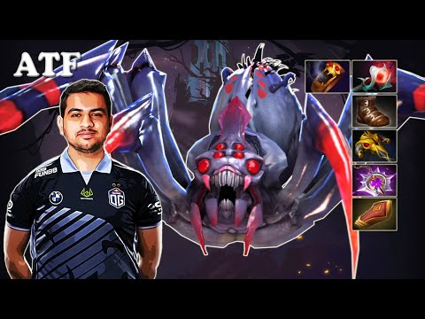 ATF - Broodmother Midlane vs bzm queen of Pain | Dota 2 7.30e Gameplay