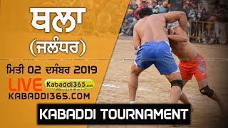 Thalla (Jalandhar) Kabaddi Tournament 02 Dec 2019