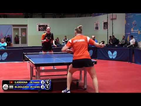 8.KREKINA - DOLGIKH #RUSSIAN #Championships #tabletennis #настольныйтеннис