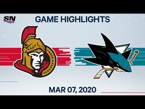 NHL Highlights | Senators vs Sharks – Mar. 7, 2020