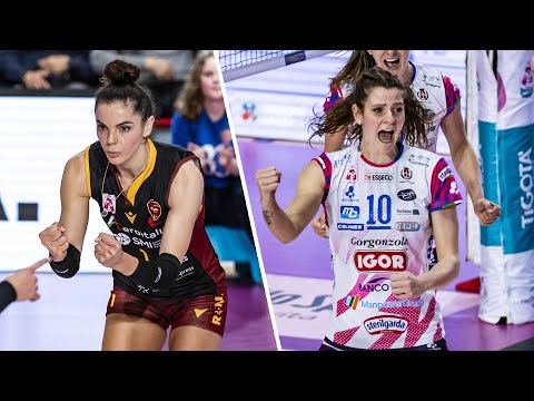 ALL "MEGA RALLY" of the match Roma - Novara | Lega Volley Femminile 2023/24