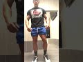 Flexing muscle post workout