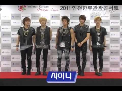 110813 B2ST + SHINee press con. Incheon Korean Music