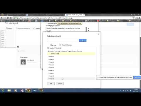 Classic Sites Adding the New Page to the Navigation Sidebar