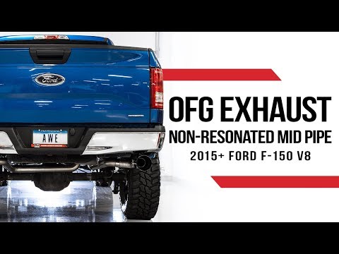 AWE 0FG Exhaust and Non-Resonated Performance Mid Pipe for the 2015+ Ford F-150 V8