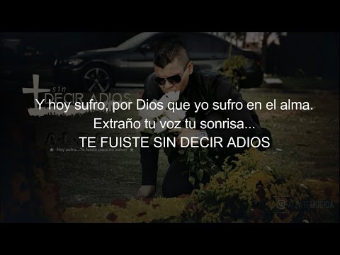 Sin Decir Adios - ALZATE (LETRA)