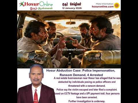 Hosur Abduction Complaint: Four Arrested After CCTV and UPI Trail, Probe Continues