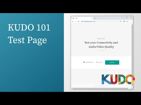 KUDO 101 -  Test Page