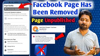Facebook Page Unpublished | Page has been removed | how to publish facebook page |