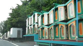 preview picture of video 'Cranger Kirmes Fahrzeugpark in Wanne - Eickel auf der B226 - Crange'