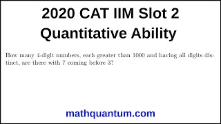 Question 13 2020 CAT IIM Quantitative Ability Slot 2