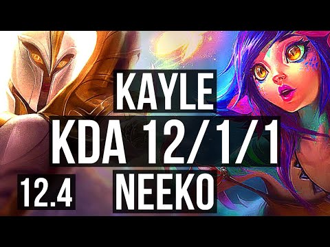 KAYLE vs NEEKO (MID) | 12/1/1, Legendary, 800+ games, 800K mastery | EUW Master | 12.4