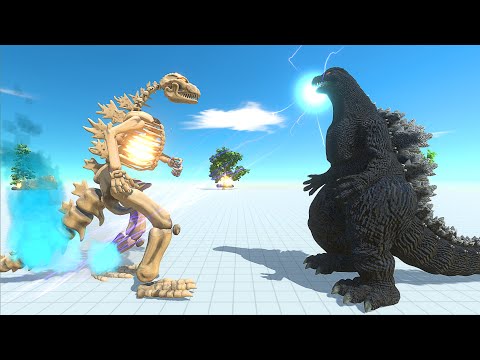 HEISEI GODZILLA vs GODZILLA SKELETON - Animal Revolt Battle Simulator