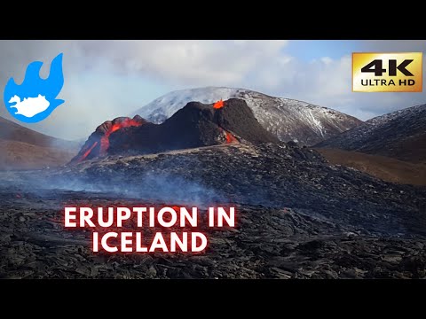 Eruption in Iceland - Iceland Walking Tour [4K]