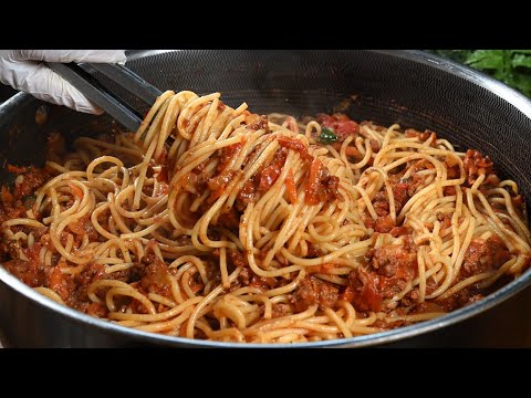 Spaghetti with Meat Sauce 🤤 The Best Quick Family Lunch & Dinner in 30 Minutes!